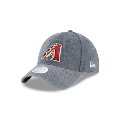 Grey Arizona Diamondbacks Hat - New Era MLB Faded Denim 9TWENTY Adjustable Caps USA6857109